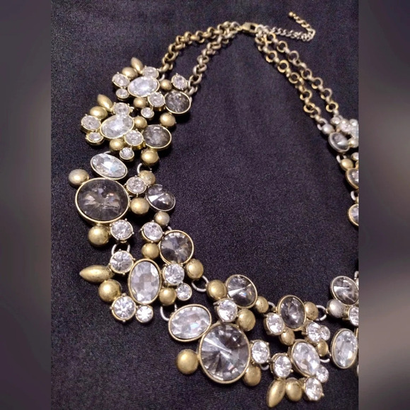 Chunky Rhinestone Statement necklace - Picture 3 of 12